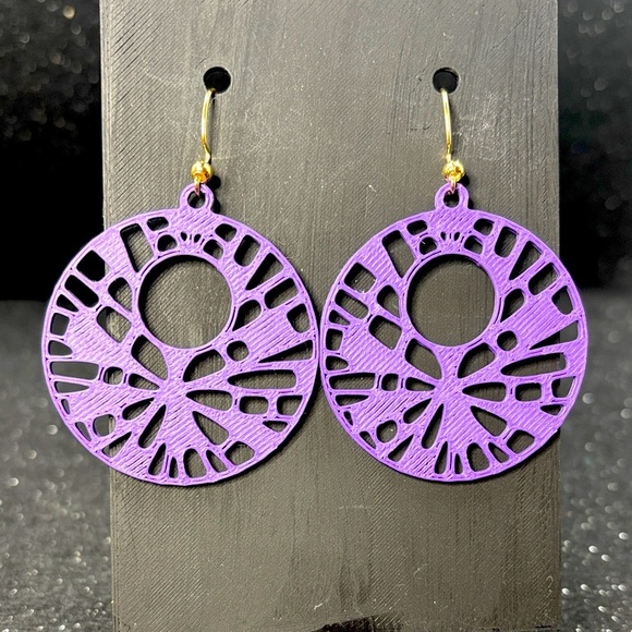 Handmade Jewelry - The Circle Fold Purple Earrings